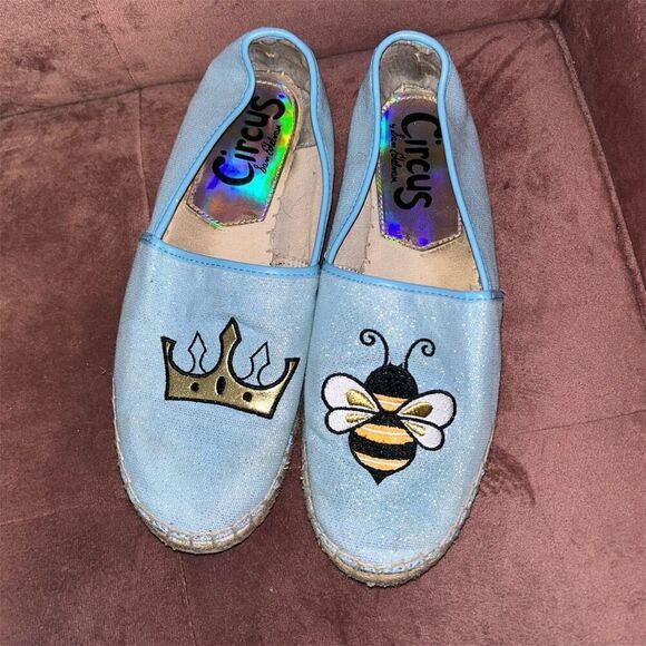Circus By Sam Edelman Women's Queen Bee Espadrille Flats Light Blue Size 8 1/2 - Picture 1 of 6